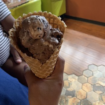 The Keep - Waffle cone with chocolate creme pie ice cream - Ice Cream & Frozen Yogurt Near Me - Cumberland, Rhode Island