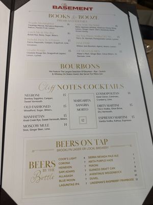 Menu photo 1 The Basement Staten Island, NY