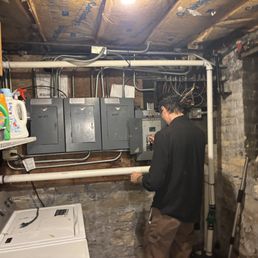 Vince sorts out our electrical panels