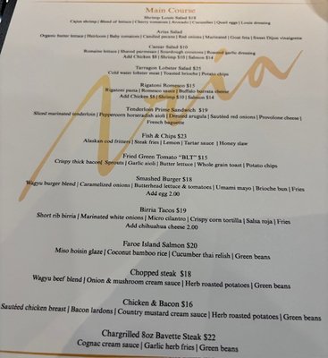 Menu photo 1 Aria Winter Haven, FL