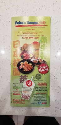 Menu photo 4 Poke n' Ramen 360 Concord, NC Menu photo 4 Poke n' Ramen 360 Concord, NC
