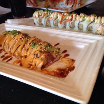 Aiko - Kamikaze in the back. Superman in the middle. BBQ albacore in front. - Sushi Bars Near Me - Rancho Cordova, California Aiko - Kamikaze in the back. Superman in the middle. BBQ albacore in front. - Sushi Bars Near Me - Rancho Cordova, California