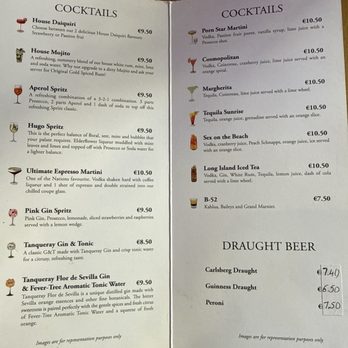 Cafe Sparks Smithfield - Cocktail menu - Italian Near Me - Dublin, D