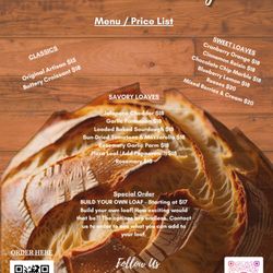 Sunbaked Sourdough - ****NEW MENU****