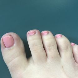 B-Won Nail Spa - Poorly painted nails