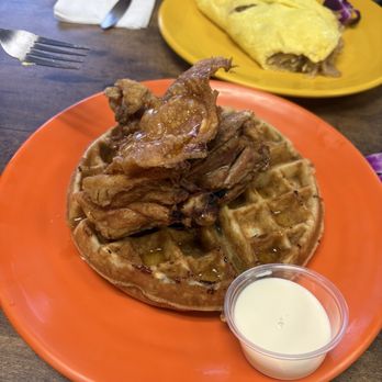 Guieb Cafe - Poi mochi Golden Fried Chicken and Waffle, Adobo Fried Rice Omelette - New American Near Me - Aiea, Hawaii Guieb Cafe - Poi mochi Golden Fried Chicken and Waffle, Adobo Fried Rice Omelette - New American Near Me - Aiea, Hawaii