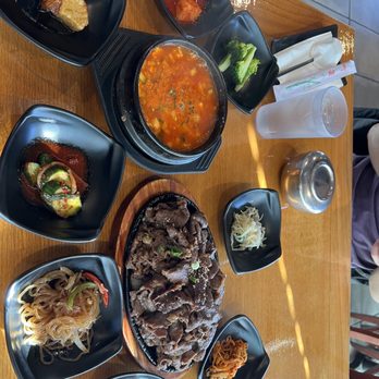 Brother's BBQ - Tofu soup and bulgogi combo - Korean Near Me - San Leandro, California