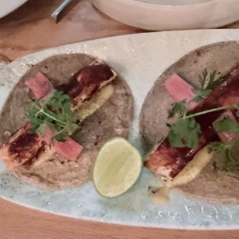 Agua y Sal - Al pastor tacos with mahi mahi - Seafood Near Me - México, D.F., DIF Agua y Sal - Al pastor tacos with mahi mahi - Seafood Near Me - México, D.F., DIF
