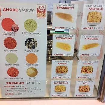 Amore Pasta - The options! - Italian Near Me - Edmonton, Alberta