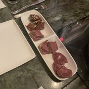 Photo of The Melting Pot - Columbus, OH, United States. The Steak Lovers raw meats