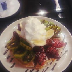 Waffle's Waffle & Coffee - The fruit waffle. absolutely love it.