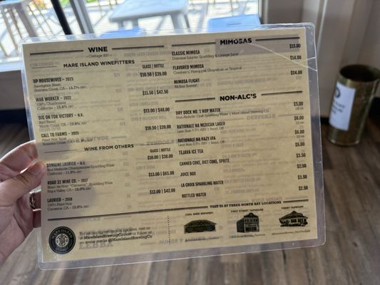 Menu photo 1 Mare Island Brewing - Ferry Taproom Vallejo, CA