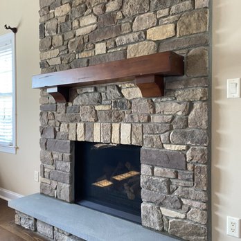 Estates Chimney - Regency B36XTCE Direct Vent Gas Fireplace accented by custom stone work. - Fireplace Services Near Me - Chalfont, Pennsylvania