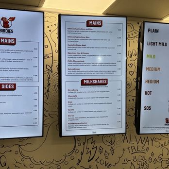 Birdies Hot Chicken - Menu - Chicken Shop Near Me - Cherry Hill, New Jersey Birdies Hot Chicken - Menu - Chicken Shop Near Me - Cherry Hill, New Jersey