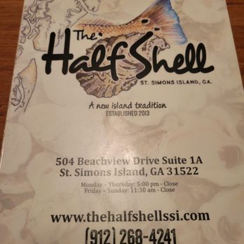 The Half Shell - Menu - Seafood Near Me - Saint Simons Island, Georgia The Half Shell - Menu - Seafood Near Me - Saint Simons Island, Georgia