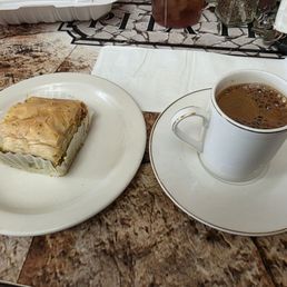 Turkish coffee and pistachio baklava were AMAZING!!!! Turkish coffee and pistachio baklava were AMAZING!!!!