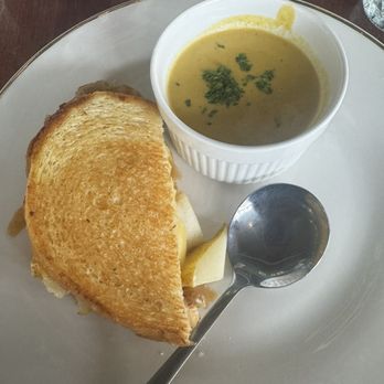 Blackboard Cafe - Pear Grilled Cheese with Truffle tomato soup  Hubby took other half - Sandwiches Near Me - Wallace, Idaho