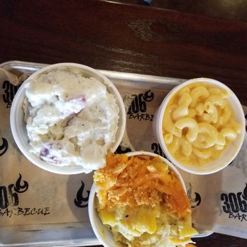 306 BBQ Florence  - Potato salad, mac and cheese, and squash casserole - Barbeque Near Me - Florence, Alabama