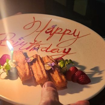 Viaje - Birthday dessert plate - Mexican Near Me - Long Beach, California Viaje - Birthday dessert plate - Mexican Near Me - Long Beach, California