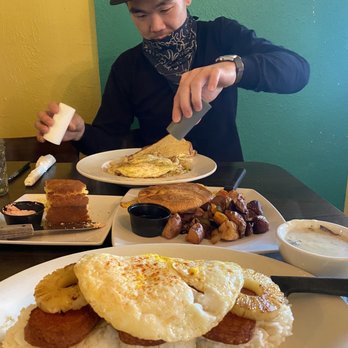 Hash - We got the spam loco moco , salmon hash, monte cristo , corn beef and black coffee. - Breakfast & Brunch Near Me - Olympia, Washington Hash - We got the spam loco moco , salmon hash, monte cristo , corn beef and black coffee. - Breakfast & Brunch Near Me - Olympia, Washington