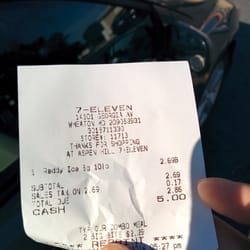 7-Eleven - He clearly typed in the wrong paid amount.