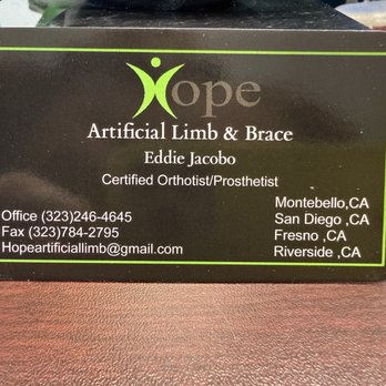 Hope Artificial Limb - Prosthetics Near Me - Montebello, California Hope Artificial Limb - Prosthetics Near Me - Montebello, California