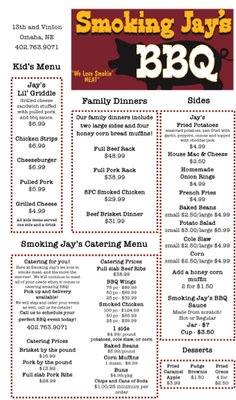 Menu photo 3 Smoking Jay's BBQ Omaha, NE Menu photo 3 Smoking Jay's BBQ Omaha, NE