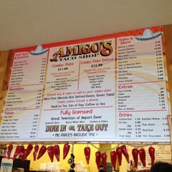 Amigo's Taco Shop - Menu