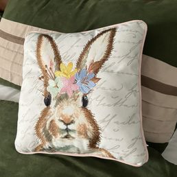 Fun decorations in the room in advance of Easter