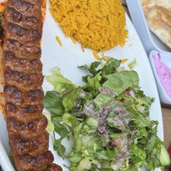Turkish Village - This was the spicy lamb skewers, recommend by the staff because I enjoy spicy food. - Salad Near Me - Dearborn, Michigan Turkish Village - This was the spicy lamb skewers, recommend by the staff because I enjoy spicy food. - Salad Near Me - Dearborn, Michigan
