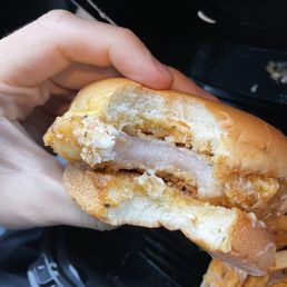 Raw chicken sandwich Raw chicken sandwich