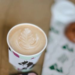 Dark Horse Coffee Roasters - Latte and chocolate donut
