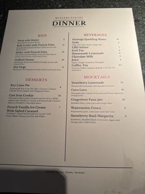 Menu photo 7 Butler's Pantry Stowe, VT Menu photo 7 Butler's Pantry Stowe, VT
