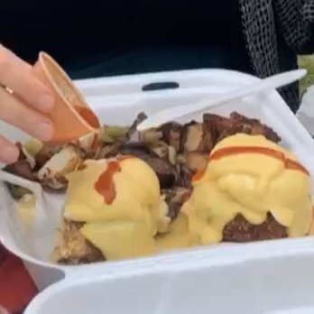 Orange Cafe Bistro - Crab Cake Benedict with Homestyle Potatoes - Breakfast & Brunch Near Me - Orange, California