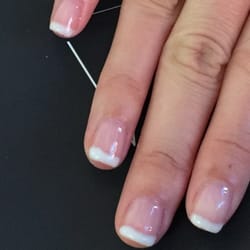 Worse French tips shellac ever, for $25. I can do a better job myself.