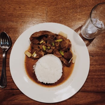 Tasty Tucker - Tasty Tucker's 99-peso lunch meal - pata tim with rice. - Cafes Near Me - Mandaluyong, NCR