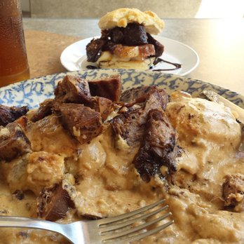 Love Handle - Biscuits and gravy with roast pork tongue, and pork belly slider with molasses. F#@k, that's delicious! - Delis Near Me - Indianapolis, Indiana