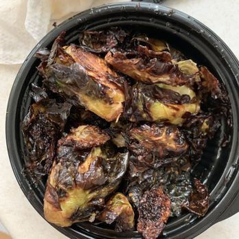 Q-BBQ - Brussels Sprouts charred beyond recognition - Barbeque Near Me - Oak Park, Illinois