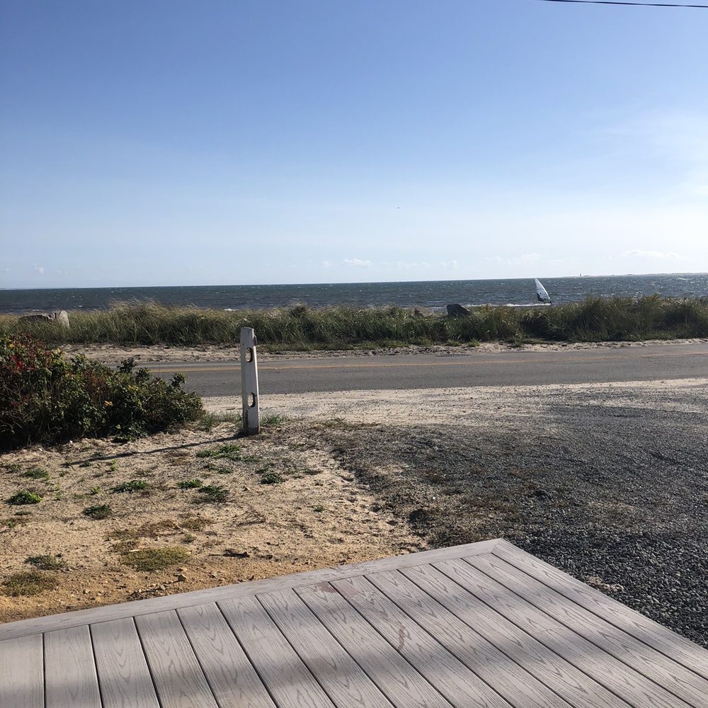 Beach right across from hotel