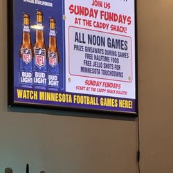 The Caddy Shack Indoor Golf & Pub - Sunday Vikings Special