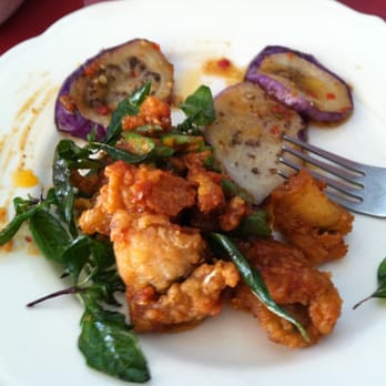 Vieng Thai - Spicy catfish and eggplant. Heaven. - Thai Near Me - Houston, Texas