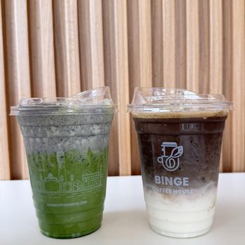 Binge Coffee House - Black Sesame Matcha Latte and the Hojicha Latte - Cafes Near Me - Berkeley, California Binge Coffee House - Black Sesame Matcha Latte and the Hojicha Latte - Cafes Near Me - Berkeley, California