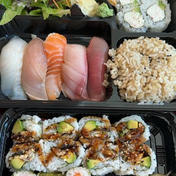 Yoshi Sushi - (top) nigiri lunch plate and (bottom) 2 combo lunch plate - Japanese Near Me - Milpitas, California Yoshi Sushi - (top) nigiri lunch plate and (bottom) 2 combo lunch plate - Japanese Near Me - Milpitas, California