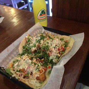 Chile Burrito - 3 fish tacos/pineapple jarrito (Mexican soda) - Mexican Near Me - Brentwood, Tennessee