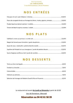 Menu photo 4 La Bouchée Aix-en-Provence, 13