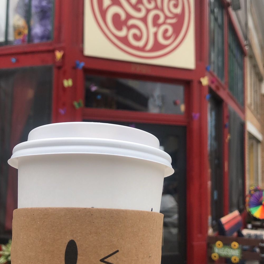 Karma Cafe - Purple Haze (lavender vanilla latte) sub coconut milk. Yummm! - Coffee & Tea Near Me - San Francisco, California Karma Cafe - Purple Haze (lavender vanilla latte) sub coconut milk. Yummm! - Coffee & Tea Near Me - San Francisco, California