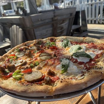 Corner Pizza - Half margherita pizza, half t-rex pizza - Pizza Near Me - Oceanside, California