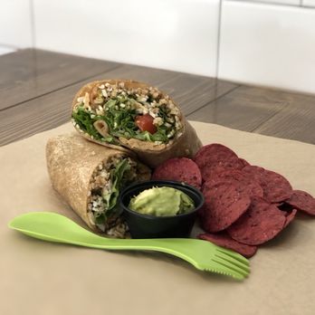 GreenHouse Kitchen - Leaning Tower Wrap and Beet Chips with Guacamole - American Near Me - Cedar Falls, Iowa