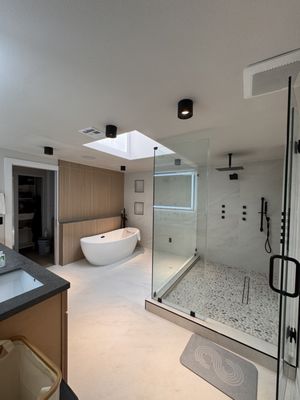 Bathroom Remodels Collection - Our Bathroom Remodels focus on clean design, proper construction, and long-term durability. From full gut renovations to modern upgrades, we transform outdated bathrooms into functional, comfortable, and visually refined spaces.
Each project includes careful planning and precise execution—tile work, waterproofing, vanities, fixtures, lighting, and custom details done the right way. We pay close attention to layout, drainage, and finish quality to ensure the bathroom not only looks great but performs reliably for years.
Whether the style is modern, spa-inspired, or timeless, every bathroom is tailored to the home and built with craftsmanship that shows in the details. Bathroom Remodels Collection - Our Bathroom Remodels focus on clean design, proper construction, and long-term durability. From full gut renovations to modern upgrades, we transform outdated bathrooms into functional, comfortable, and visually refined spaces.
Each project includes careful planning and precise execution—tile work, waterproofing, vanities, fixtures, lighting, and custom details done the right way. We pay close attention to layout, drainage, and finish quality to ensure the bathroom not only looks great but performs reliably for years.
Whether the style is modern, spa-inspired, or timeless, every bathroom is tailored to the home and built with craftsmanship that shows in the details.