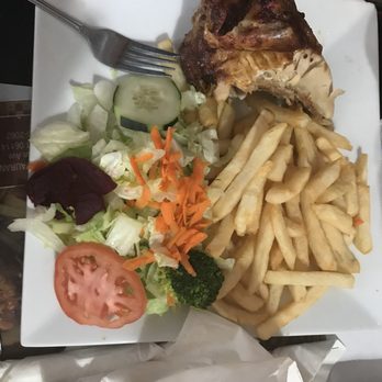 Piolin Restaurant - Pollo A la Brasa - 1/4 ¼ Chicken, served with french fries and salad. $9.00 - Peruvian Near Me - Hartford, Connecticut Piolin Restaurant - Pollo A la Brasa - 1/4 ¼ Chicken, served with french fries and salad. $9.00 - Peruvian Near Me - Hartford, Connecticut